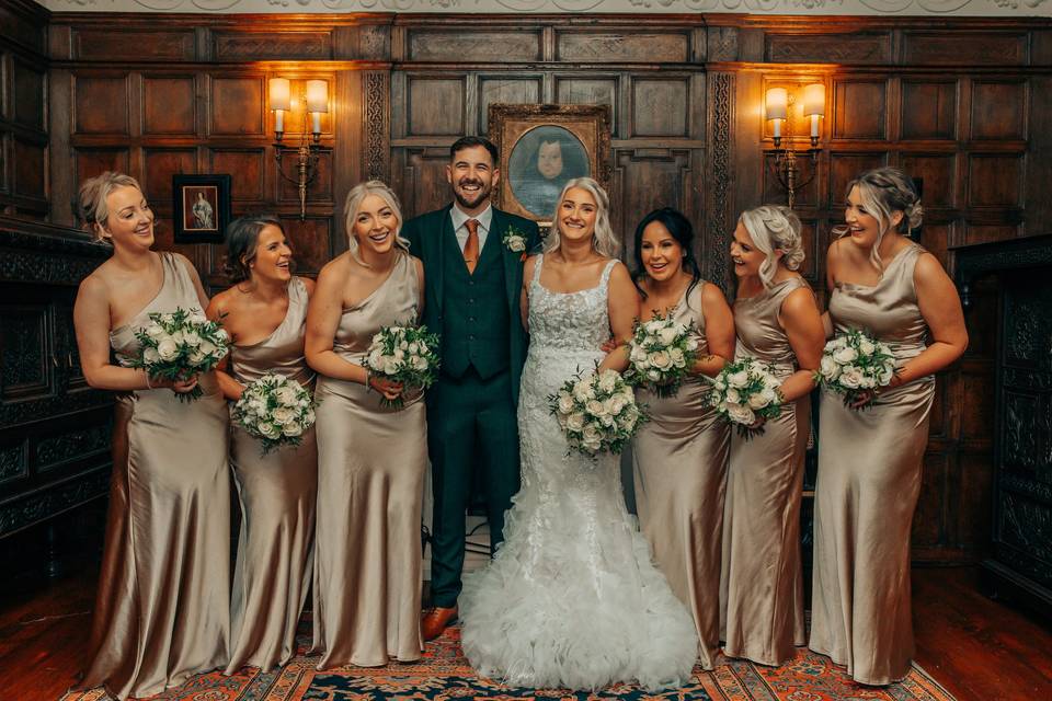 Wedding party group shots