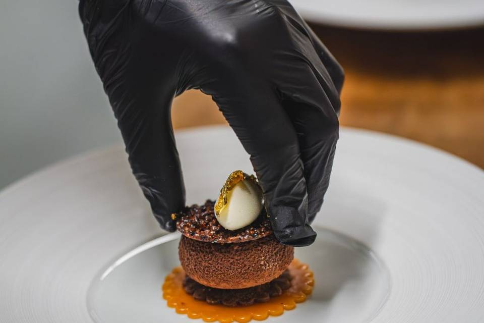 Wedding breakfast dessert