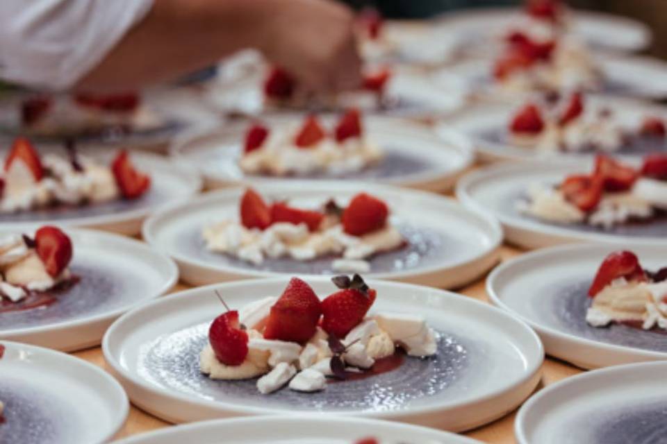 Wedding breakfast dessert
