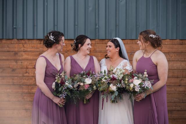 Bride and bridesmaid