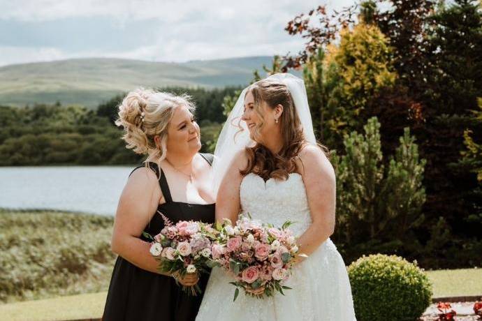 Bride and Bridesmaids