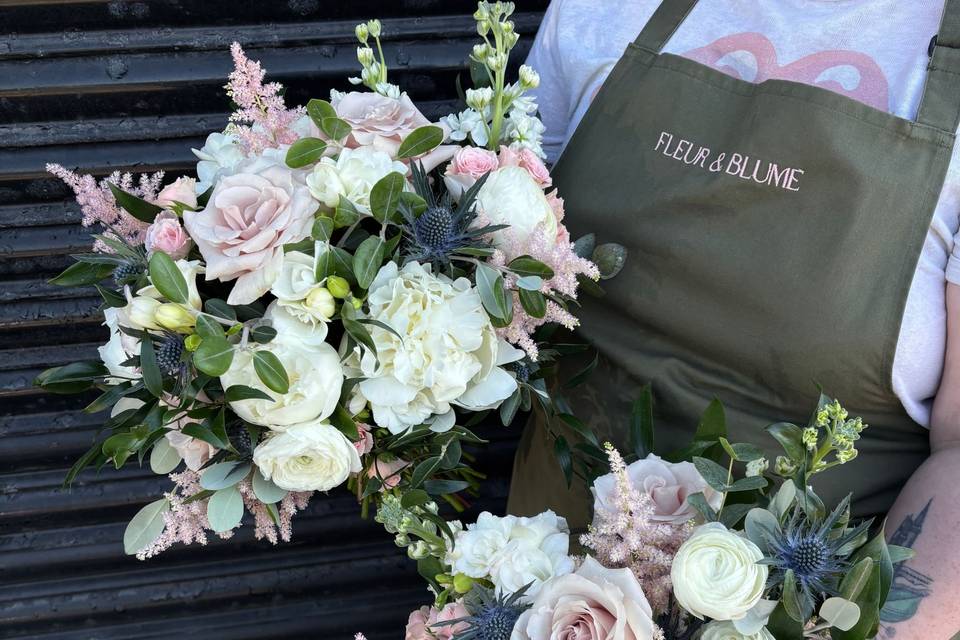 Pinks, whites and thistles