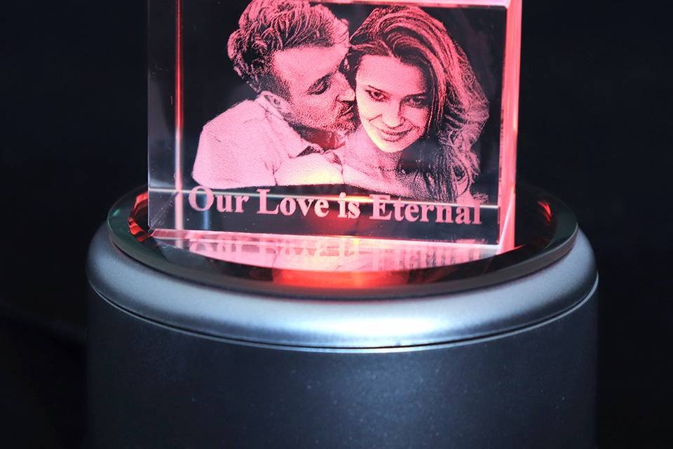 3D Photo Crystal Block