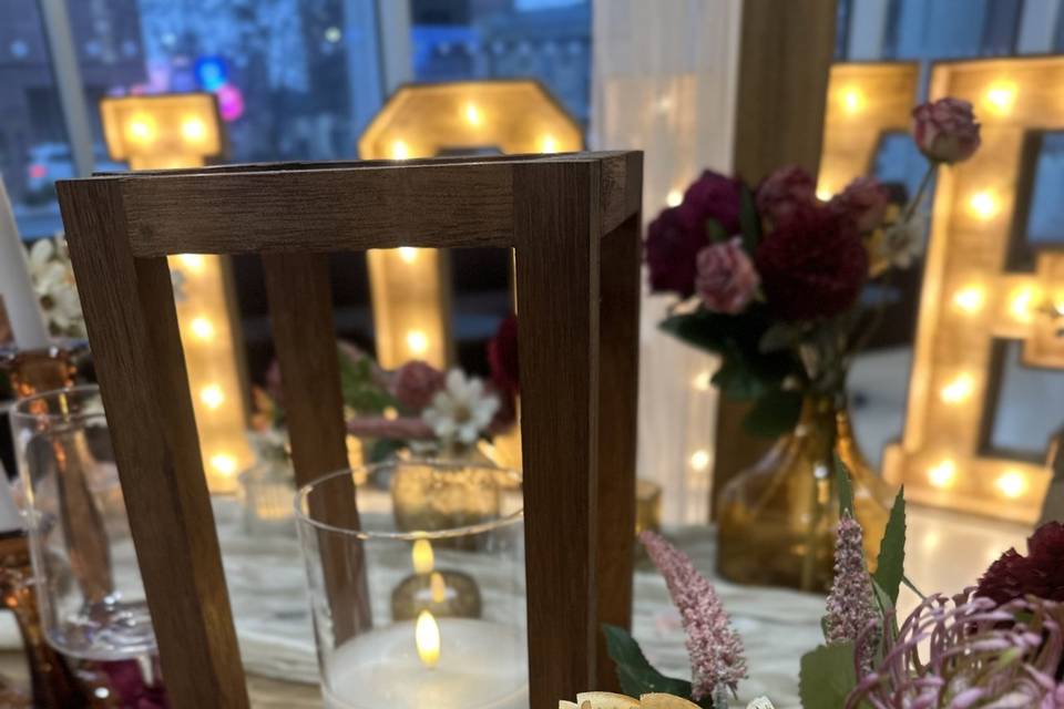 Wooden candle frames