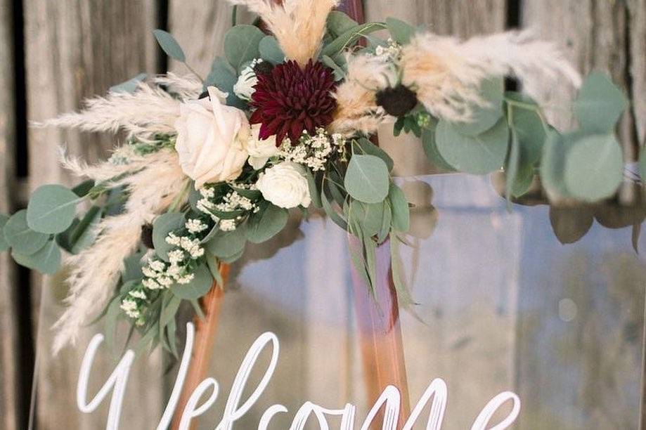 Acrylic WELCOME sign