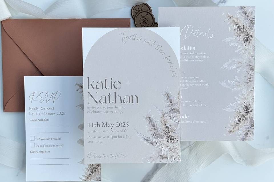 ‘Olivia’ invitation suite