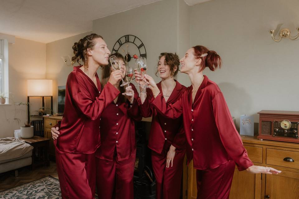 Brides getting ready