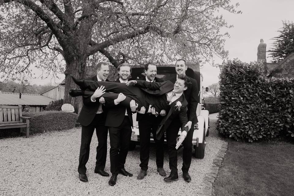 Happy Groomsmen