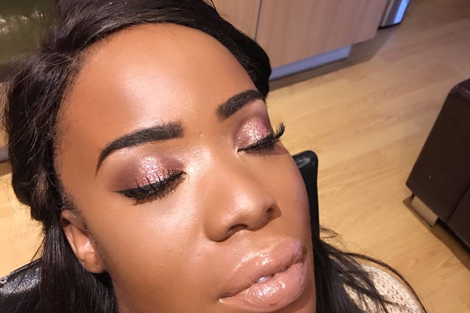 Pink glitter
