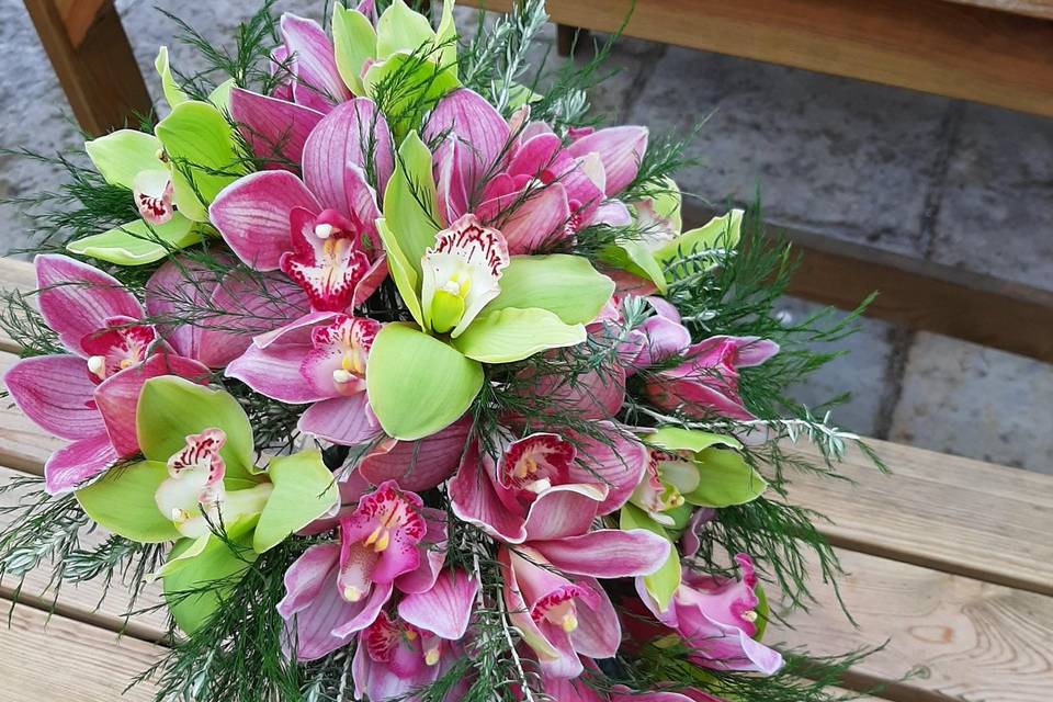 Amazing orchid cascading bouquet