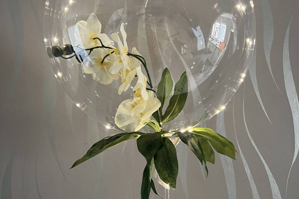 Table decor with orchid