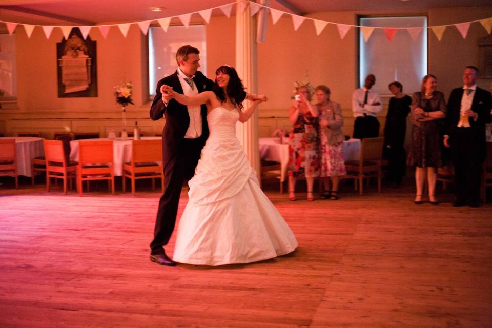 Newlyweds on the dance floor