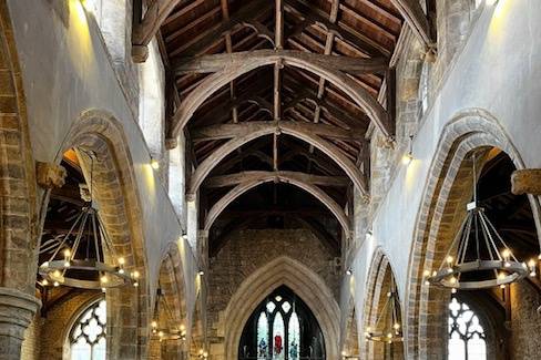 Music as the guests arrive