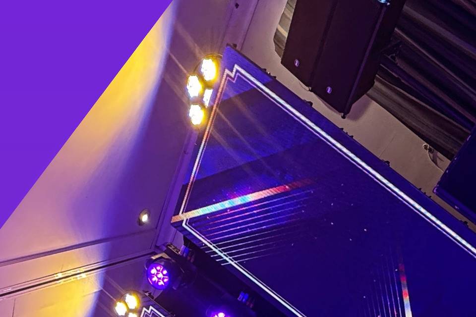Purple LED screen floor