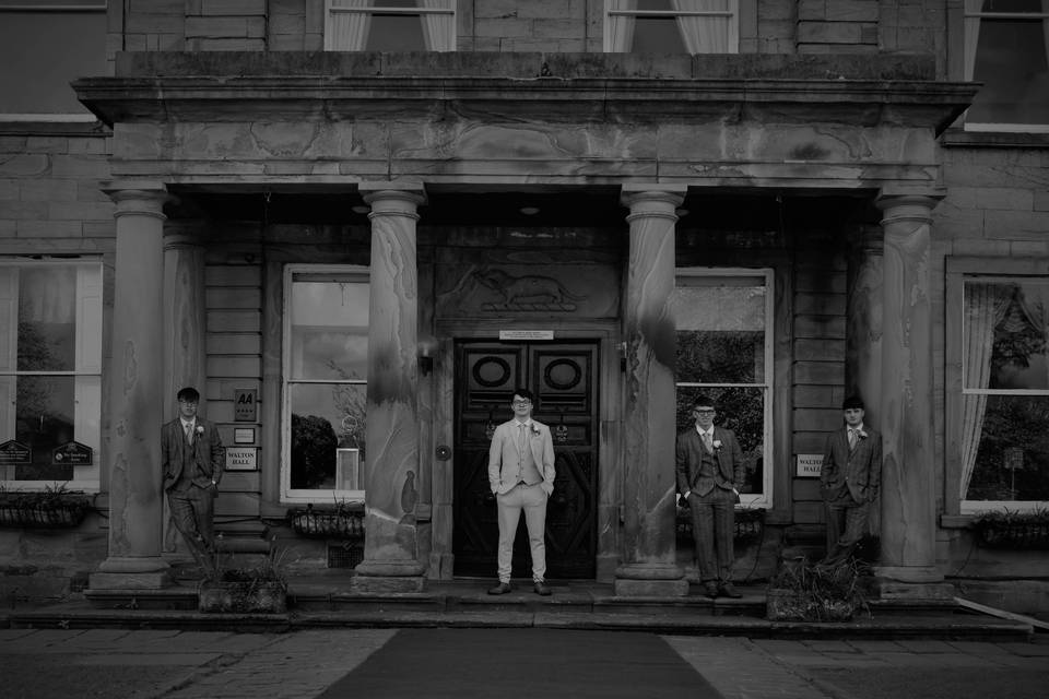 Groomsmen line up