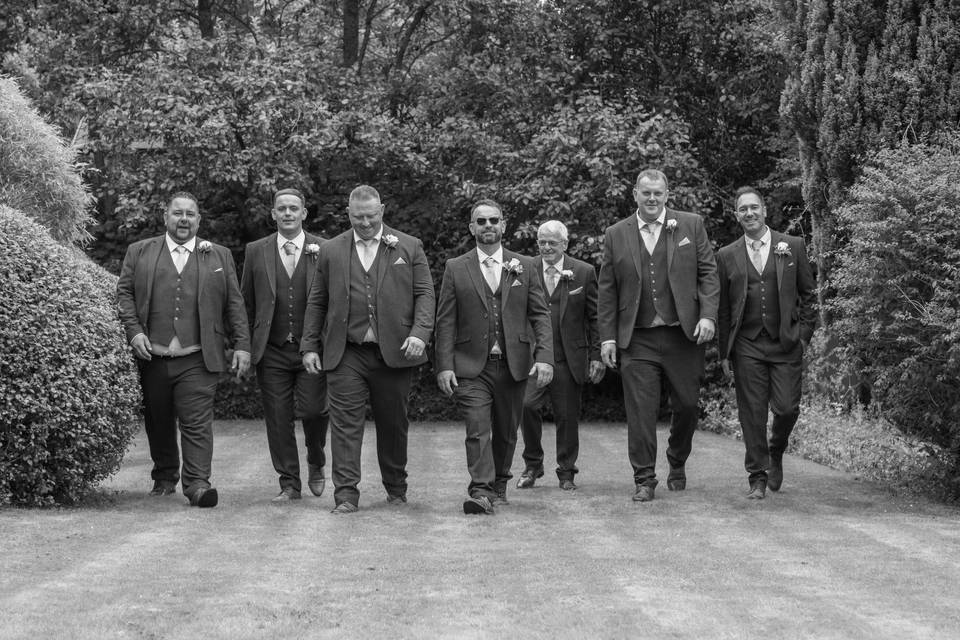 The groomsman line up