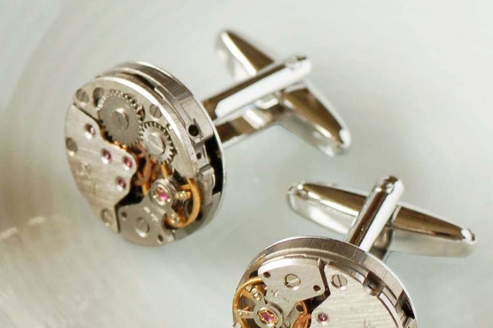 Watch movement cufflinks