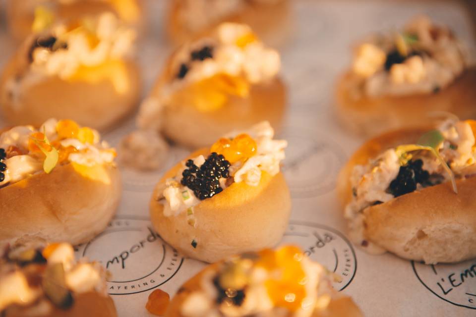 Mouthwatering canapés