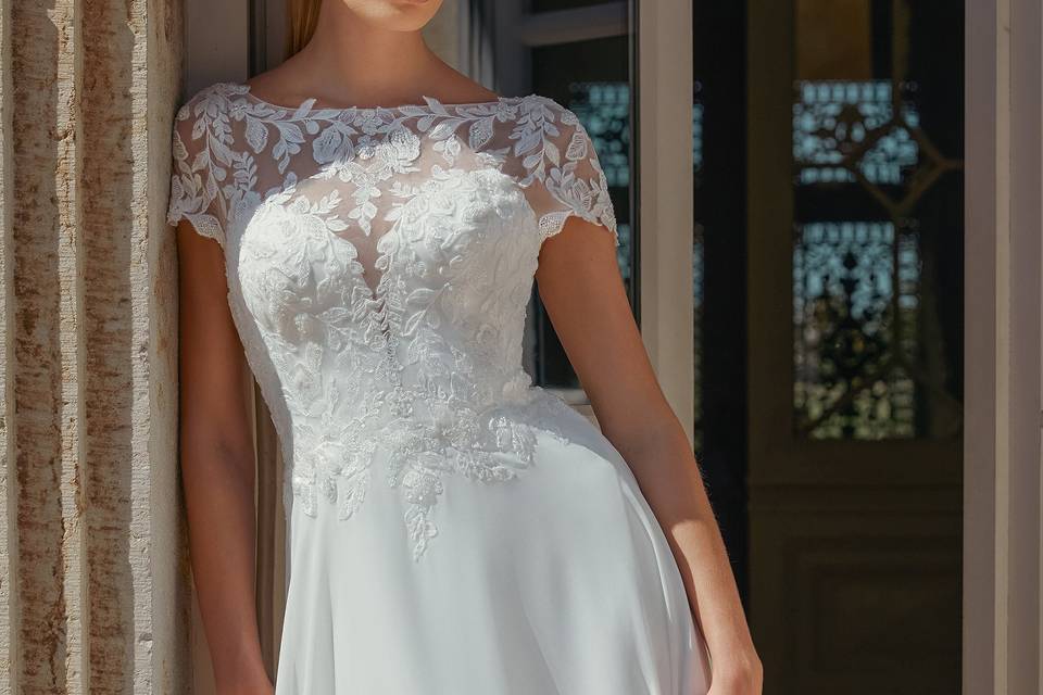 Chiffon A-Line Bridal Gown