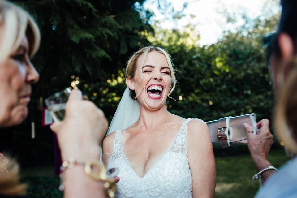 Laughing bride