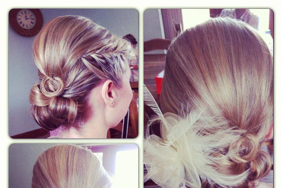 Updos in a collage