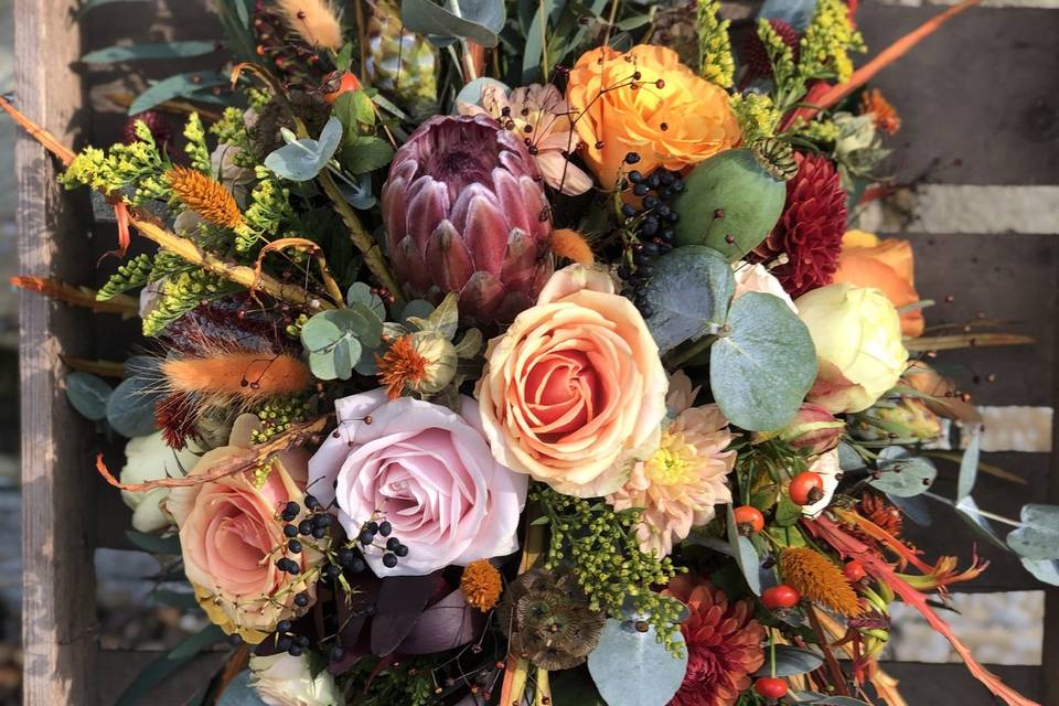 Autumn chic shower bouquet