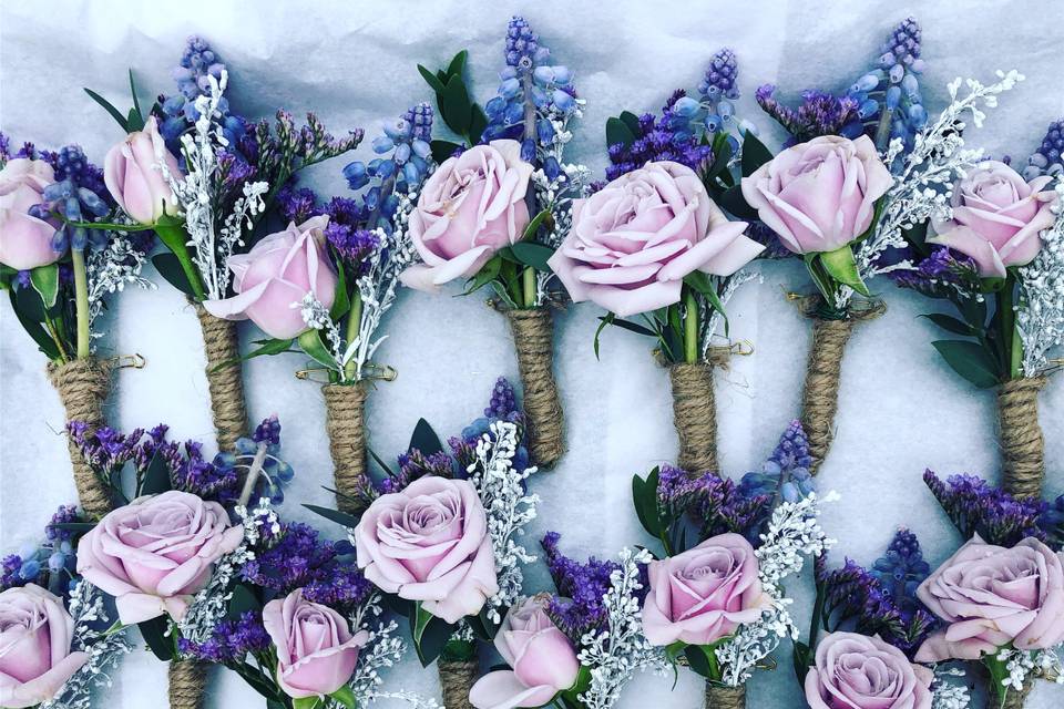 Purple & Mauve Buttonholes