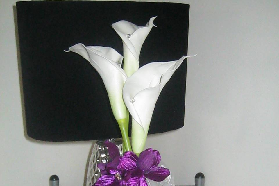 Cala lillies hand spray bouquet