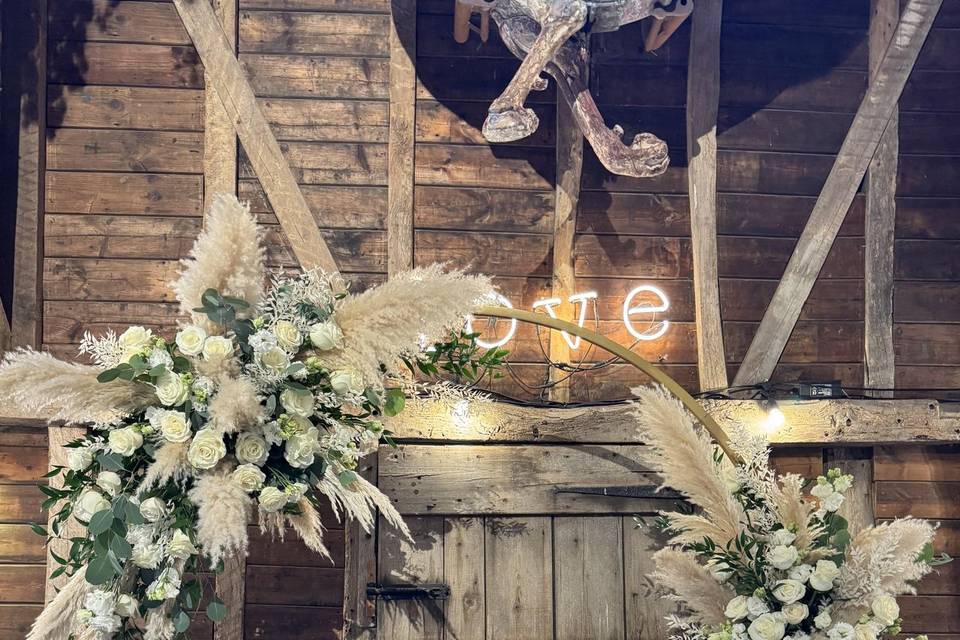 Boho moon gate backdrop