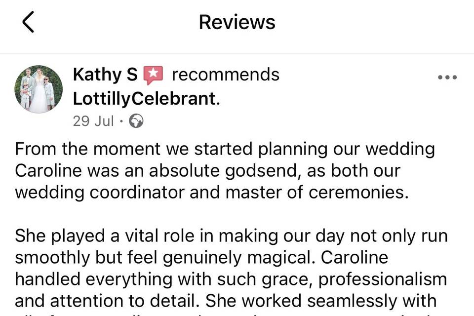 Kathy and Tony review