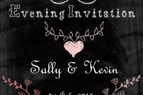 Evening invite chalk