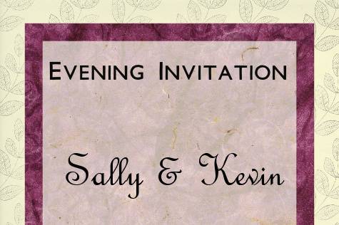 Evening invite black & pink