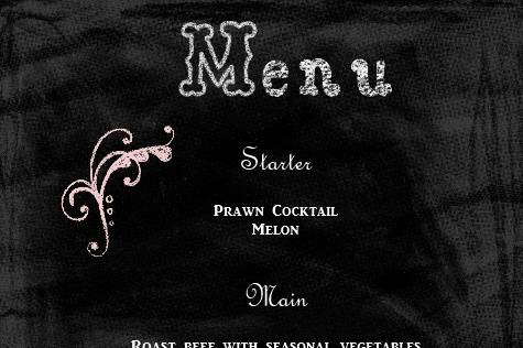 Menu chalk