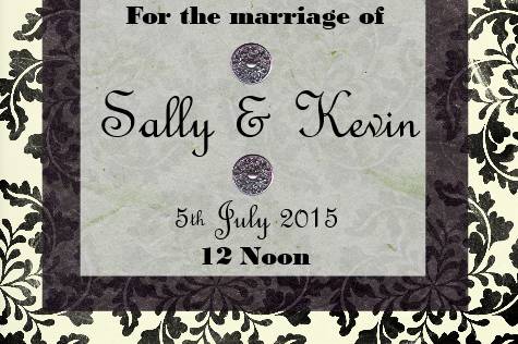 Wedding info black & purple