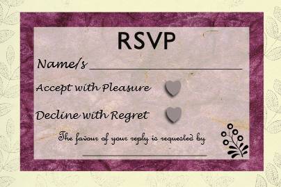 Small rsvp black & pink