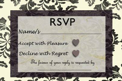 Small rsvp black & purple