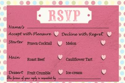 Rsvp menu candy