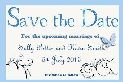 Save the date butterflies