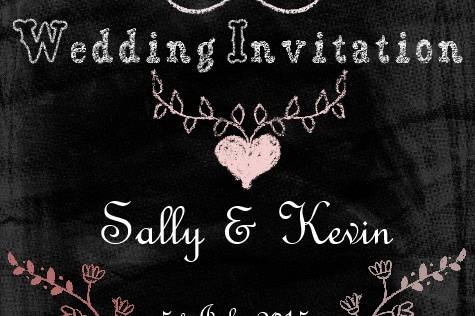 Wedding invite chalk