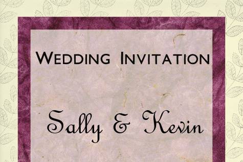 Wedding invite black & pink