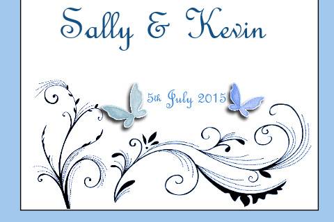 Wedding invite butterflies