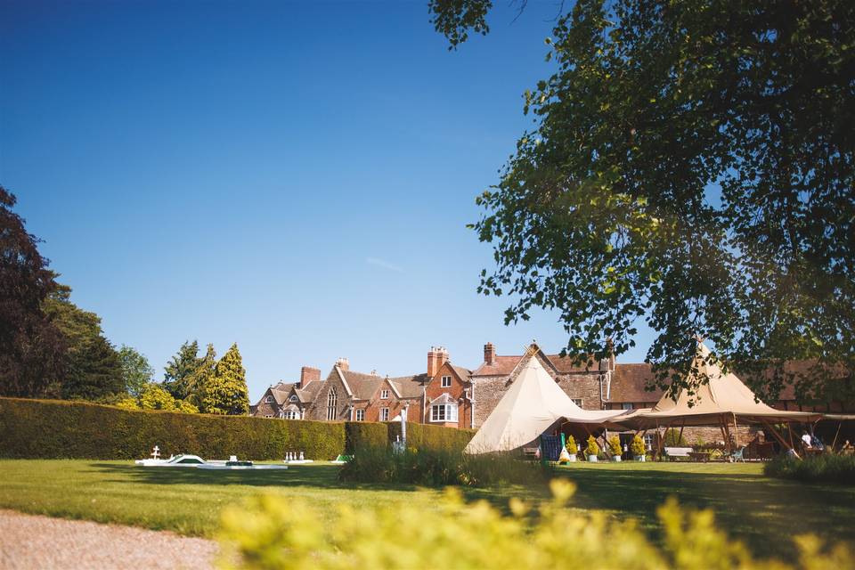 Tipis in the sunshine