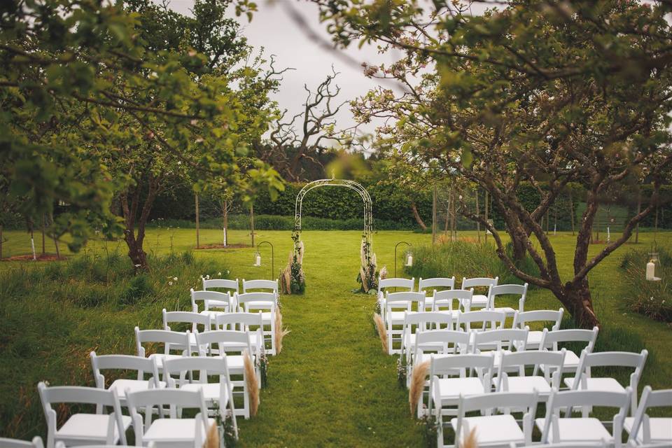 An orchard wedding