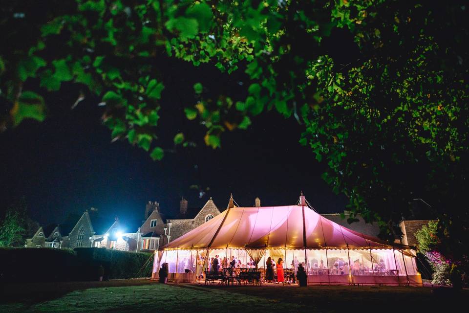 Marquee at night