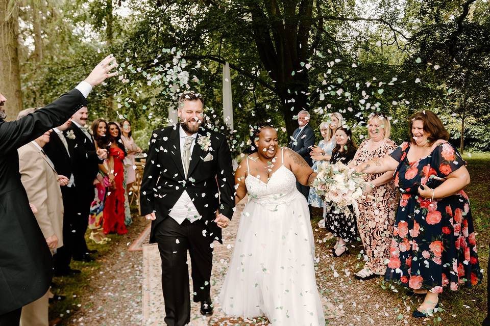 Confetti down the aisle