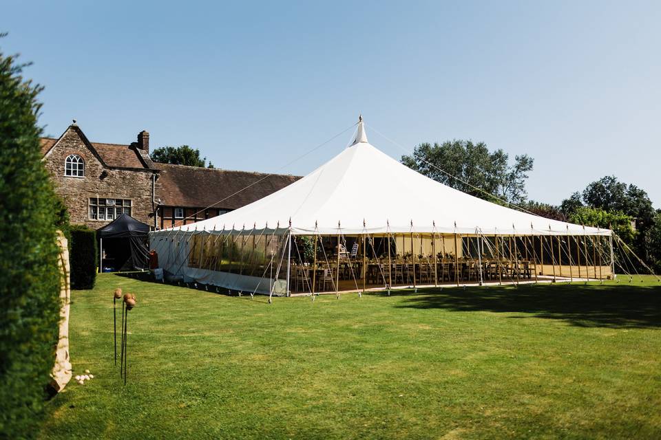 Traditional pole marquee