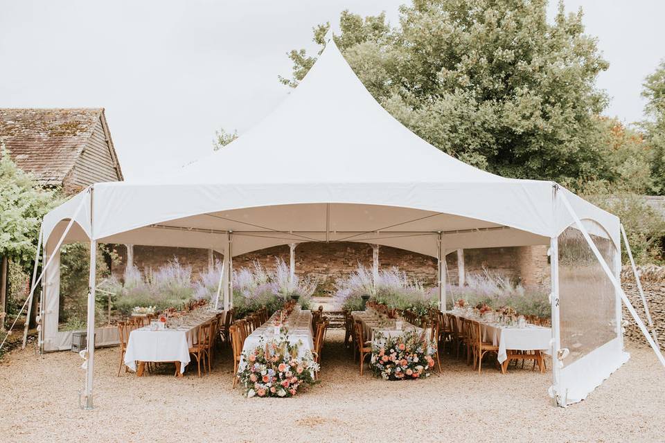 Dining in the fold yard