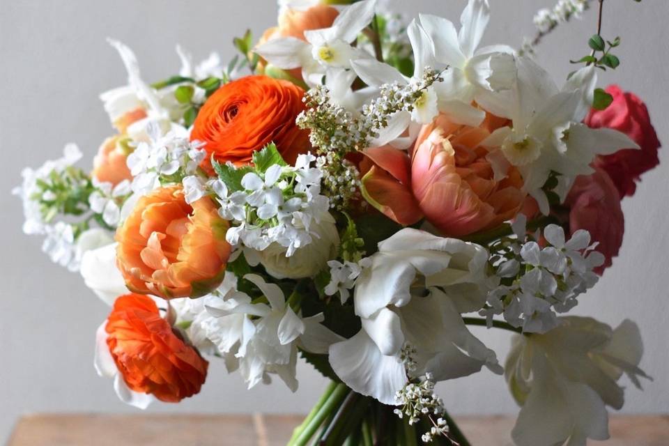 Orange and white bouquet