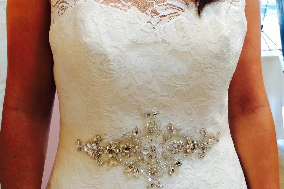'Margaret' bridal belt/sash