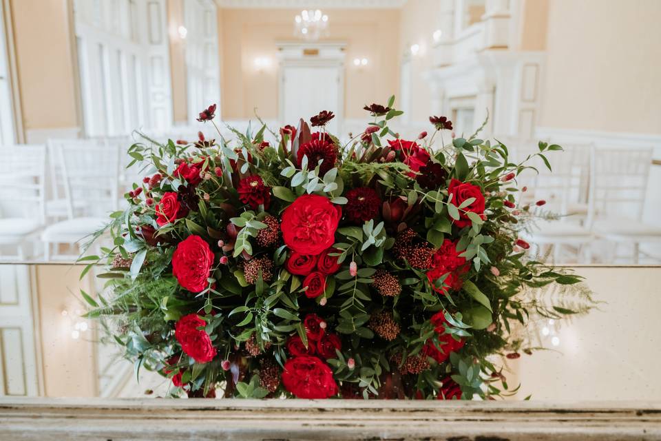 Ceremony table flowers